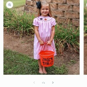 Dressie Jessie Pink Gingham Smocked Halloween Dress